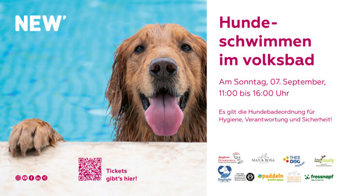 Hundeschwimmen im Volksbad 2025
